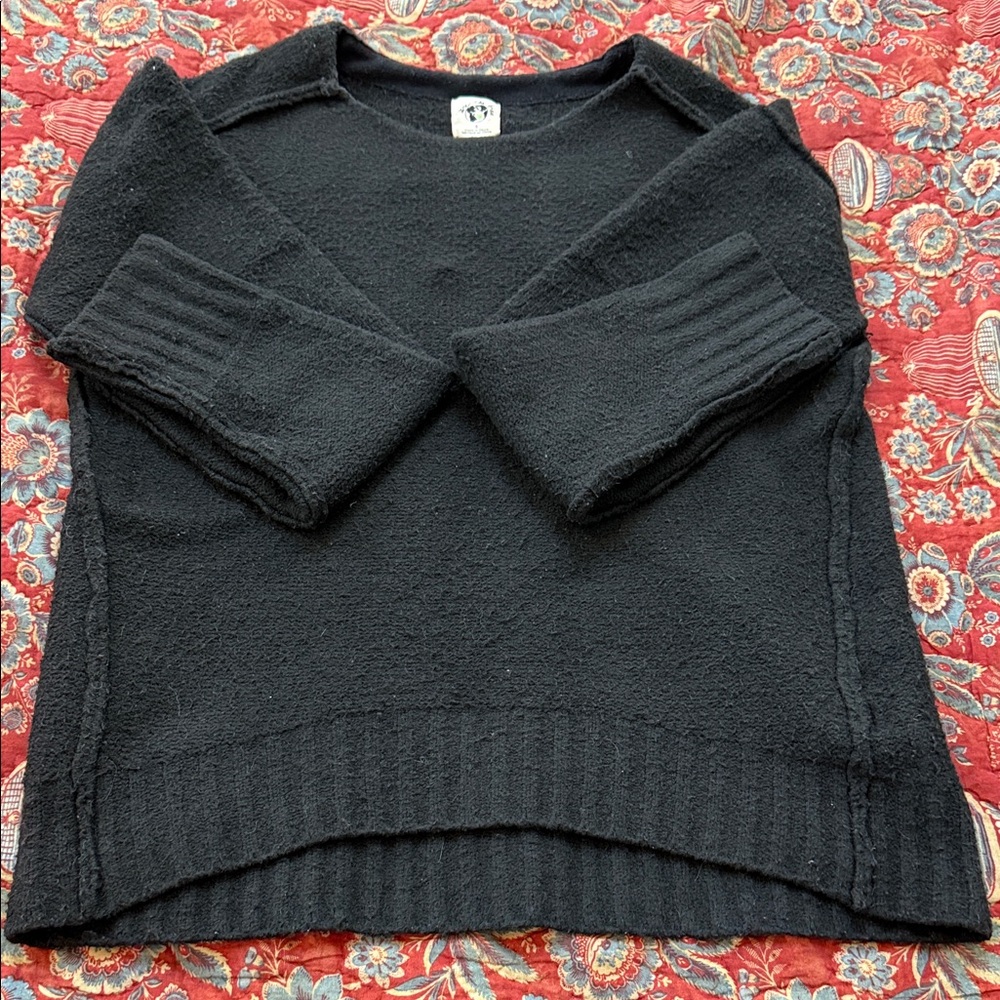 We The Free Black Crew Neck Sweater
